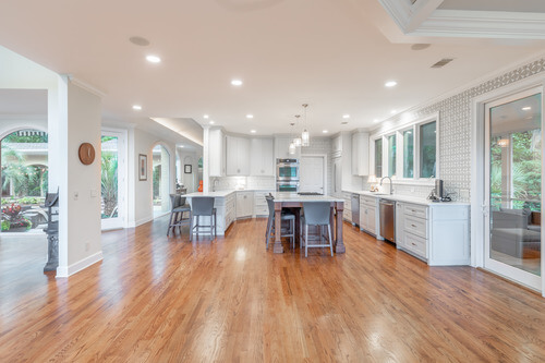 home with hardwood flooring