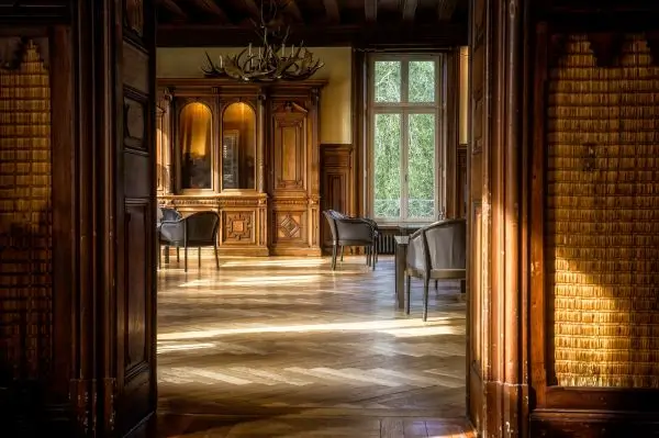 Original hardwood floors in a historic Austin, TX home