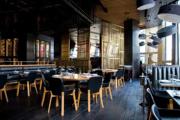 Commercial flooring installation in an Austin, TX restaurant