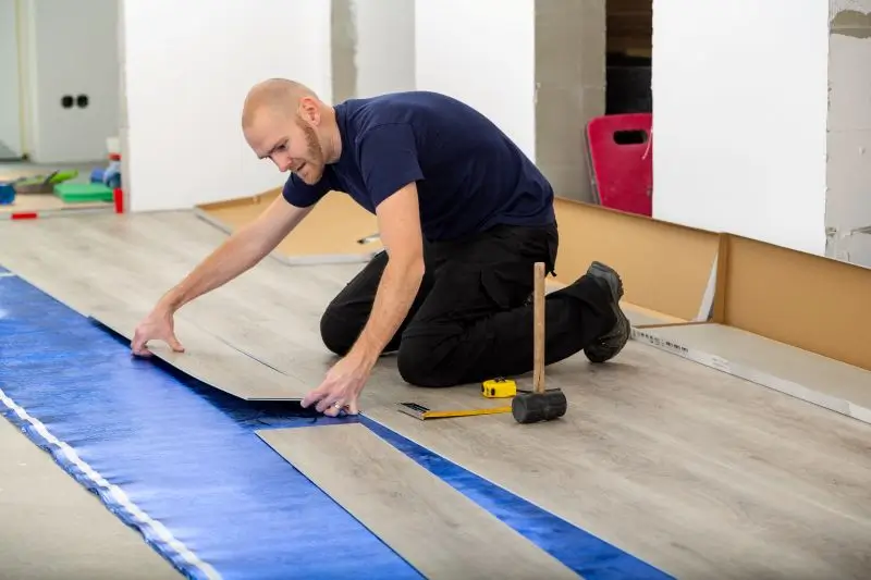 luxury vinyl plank installation