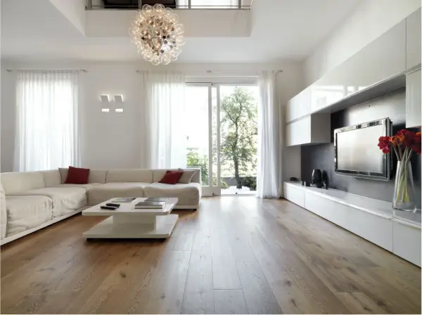 Textured hardwood flooring in a Tucson, AZ home