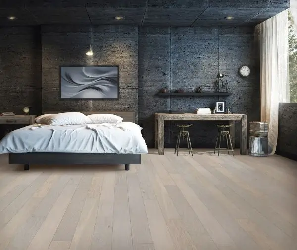 Hardwood flooring in an Austin, TX primary suite