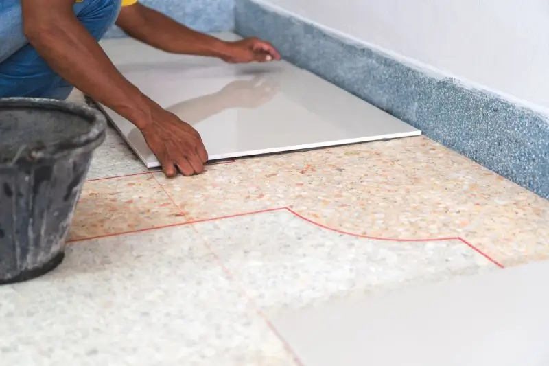 flooring installed over tile