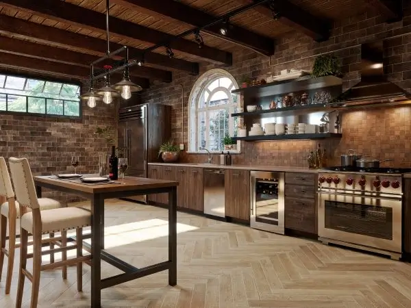 Beautiful tile flooring design in a Phoenix, AZ kitchen