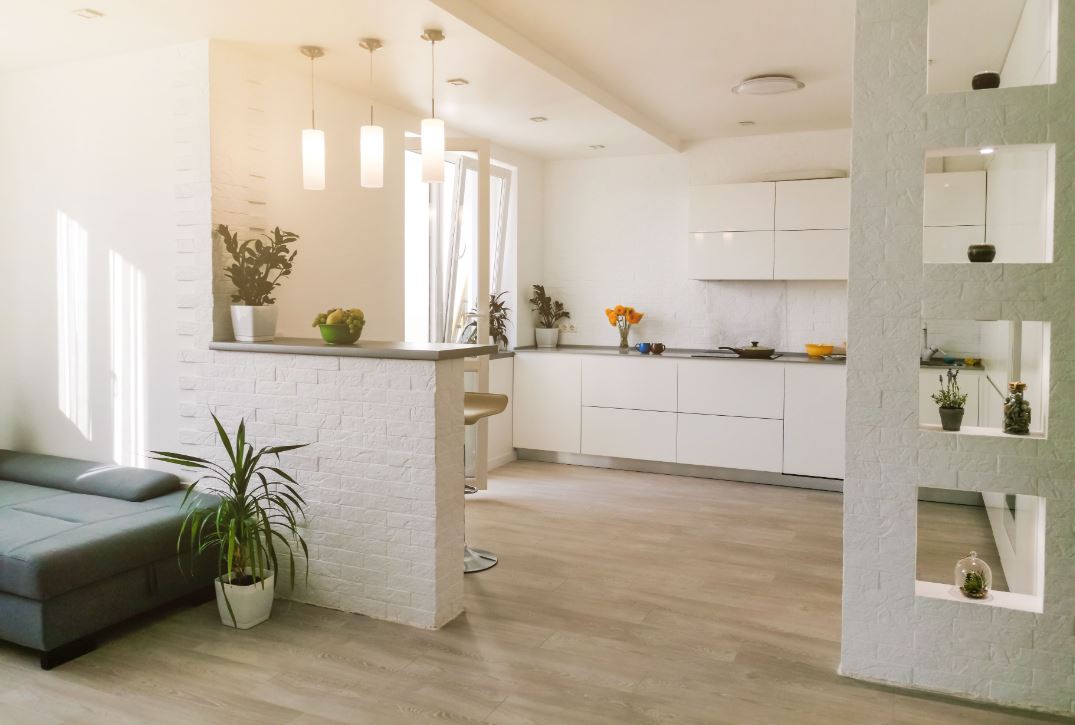 Water-resistant hardwood flooring in a San Antonio, TX home