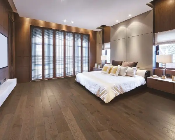 Engineered wood floors in an Austin, TX home