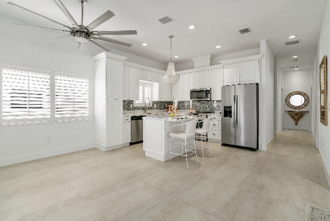 kitchen with tile flooring