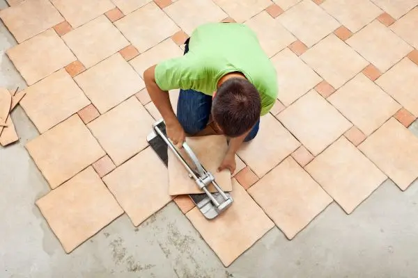 Tile flooring installation in a Scottsdale, AZ home
